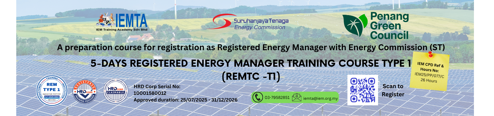 5-Day Registered Energy Manager Training Course Type -1 (REMTC-T1)